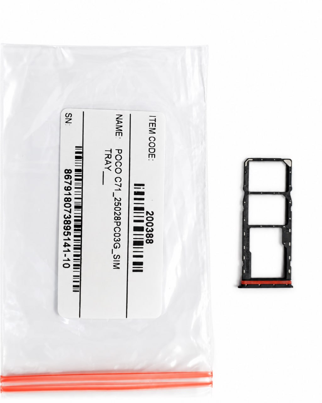 (روکاری) SIM TRAY XIAOMI POCO C71 (25028PC03G) SECOND با گارانتی سه ماهه جی اس ام سرویس